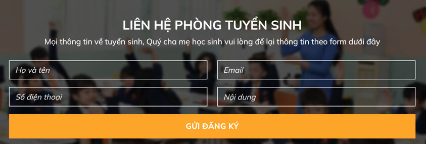 đăng ký tuyển sinh trên website brendon