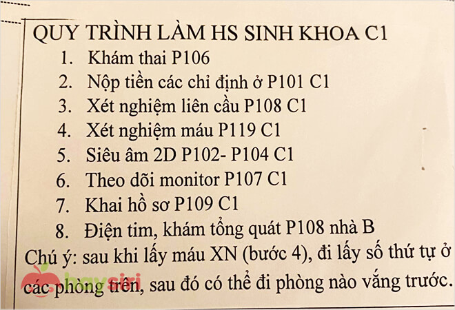 quy trình làm hồ sơ sinh bệnh viện phụ sản