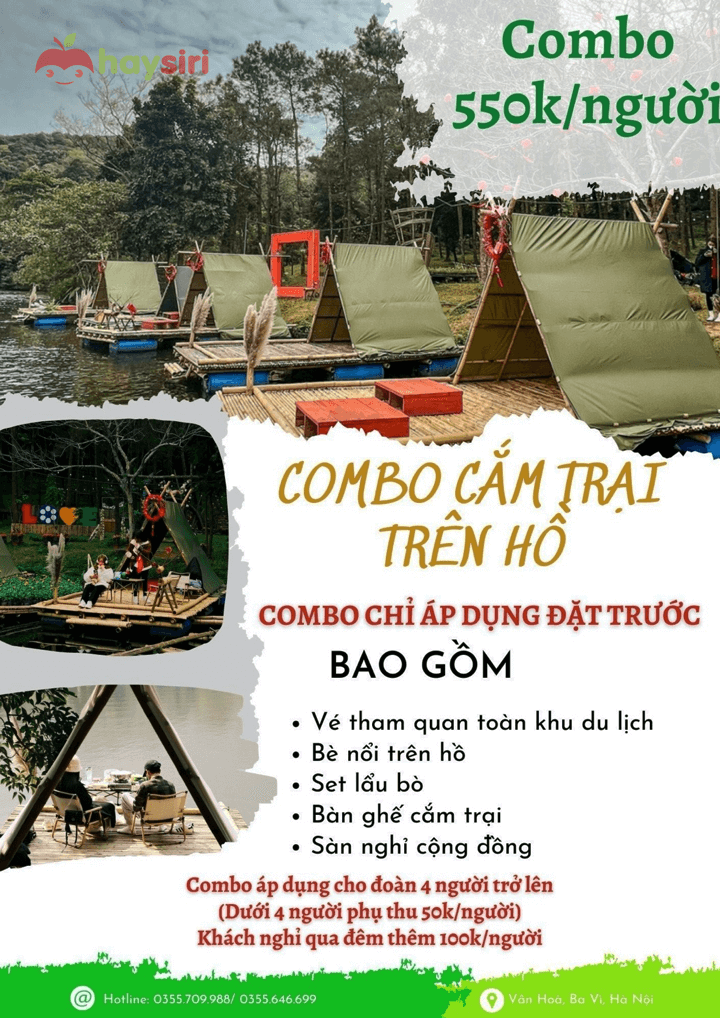 combo cắm trại trên medi thiên sơn