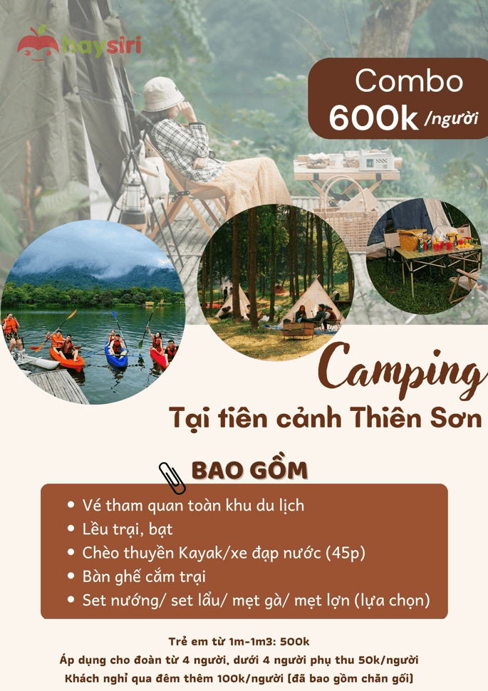 combo giá vé 600k/người thiên sơn