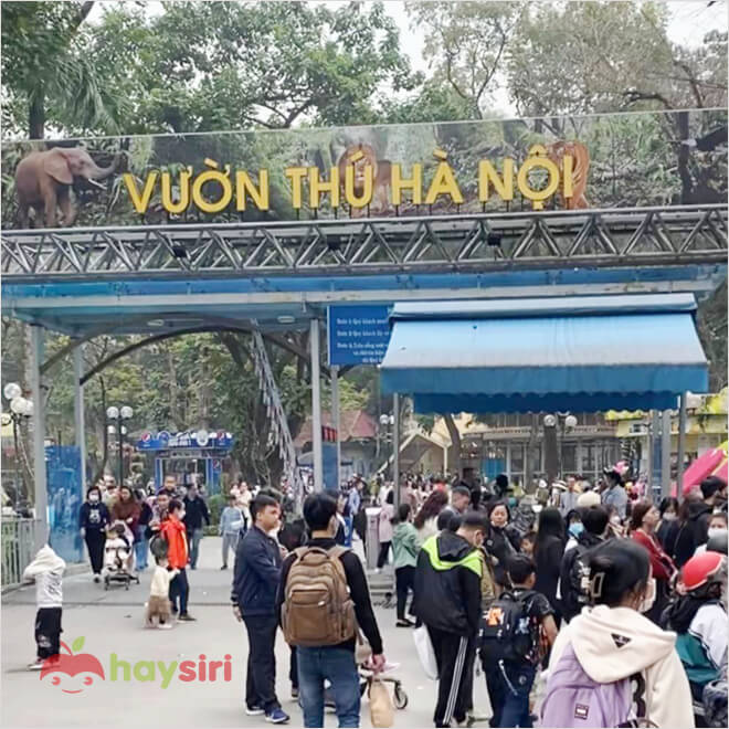 cổng vào vườn thú hà nội