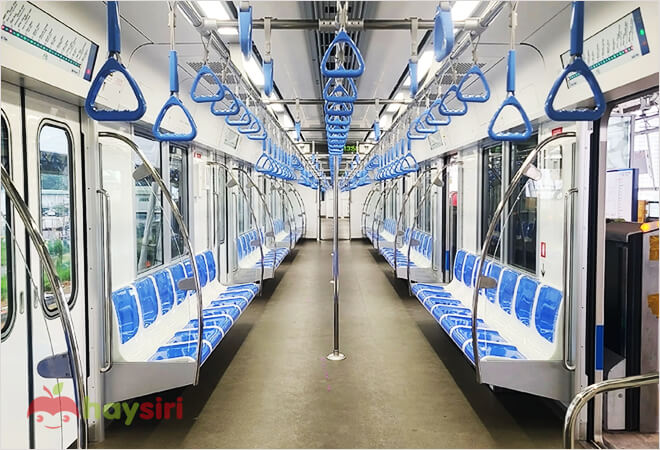 Ghế ngồi hiện đại trên tuyến Metro Bến Thành