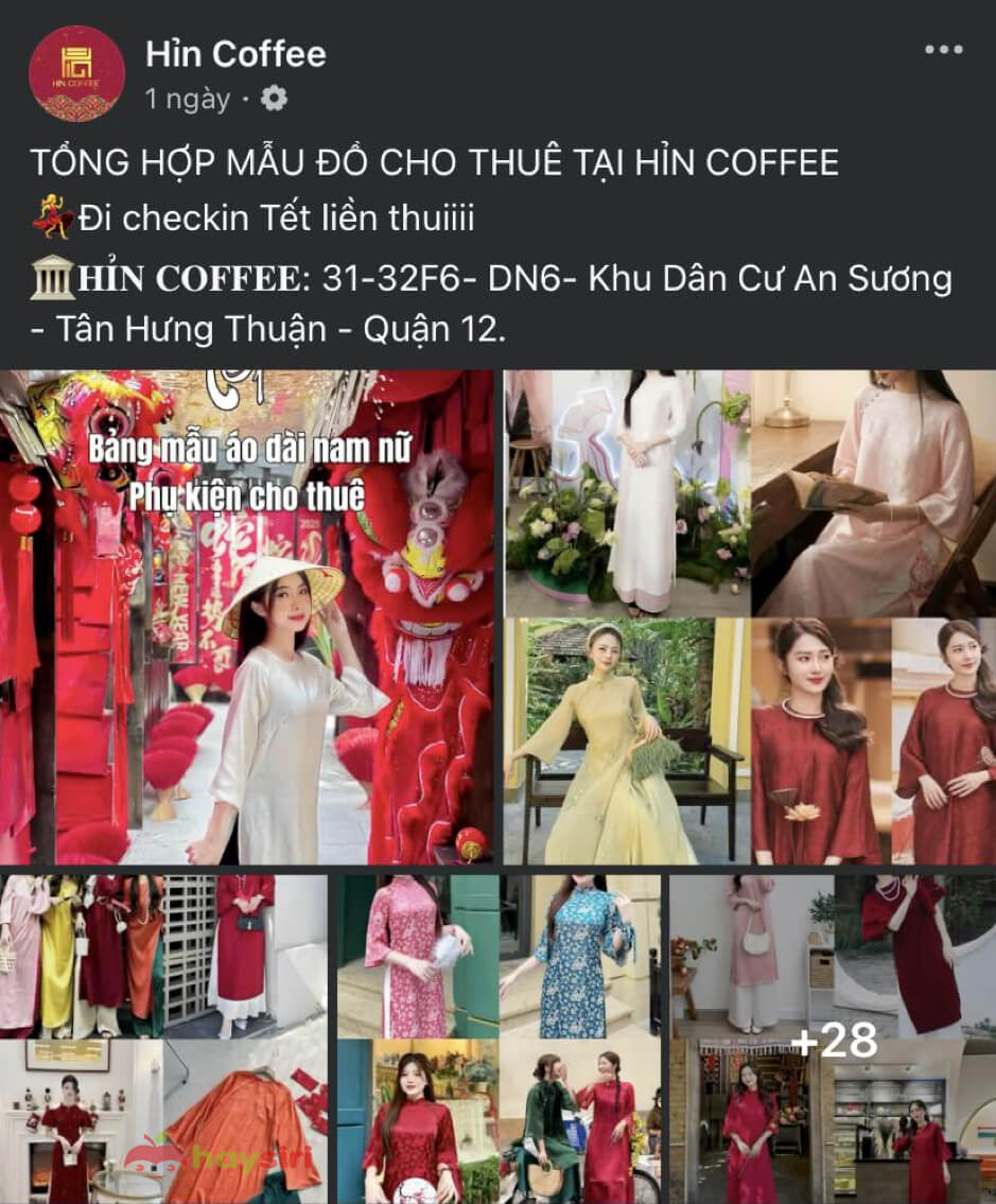 Rất nhiều mẫu áo dài tại Hỉn coffee