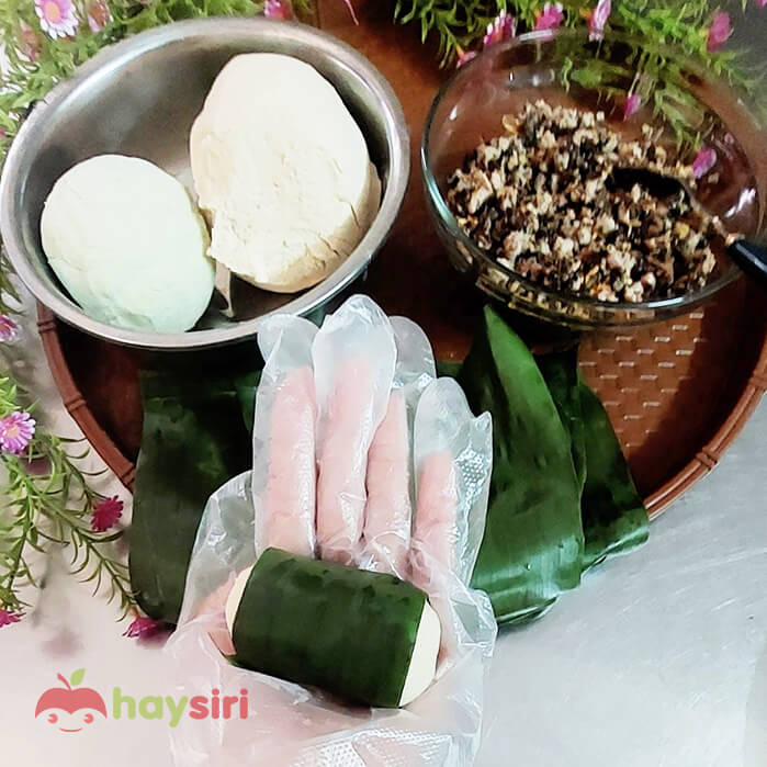 Bánh sắn sau khi được tạo hình